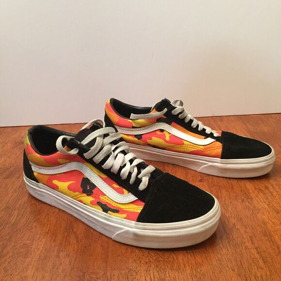 VANS Other - VANS Old School Pop Camo Black Orange US Men's 7.5 Women’s 9 Shoes
